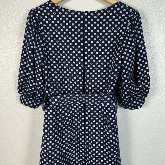 Hutch NWT by Anthropologie Women’s Jenessa Floral Flounce Mini Dress Navy Blue 8 - Picture 8 of 16